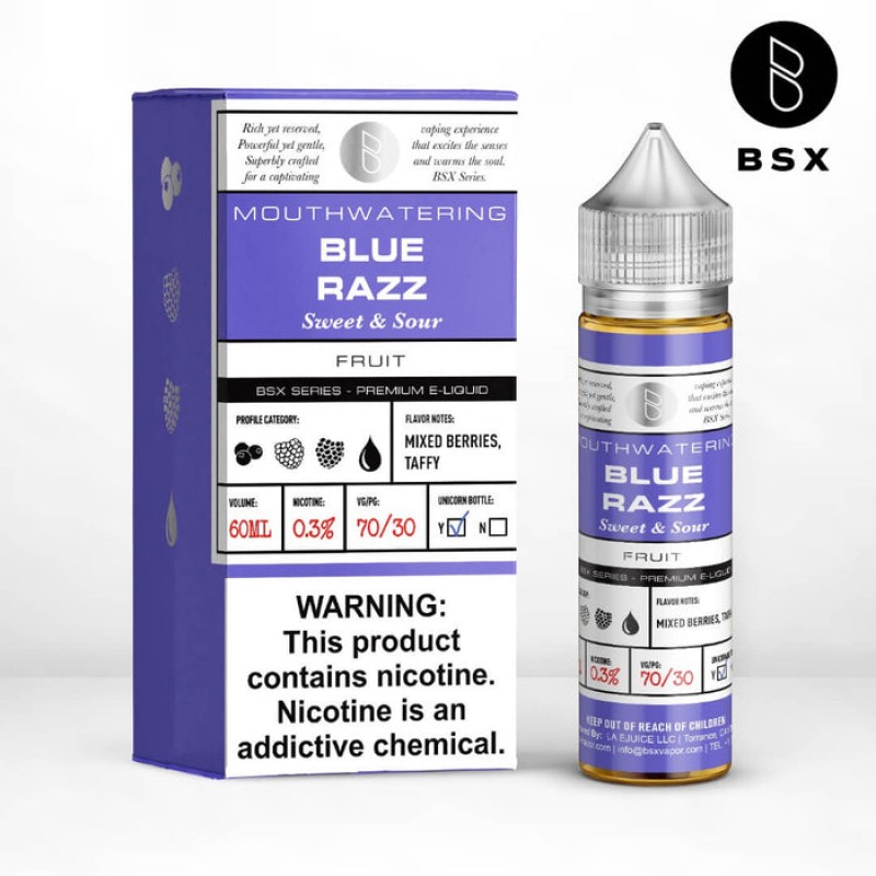 Glas BSX Blue Razz eJuice